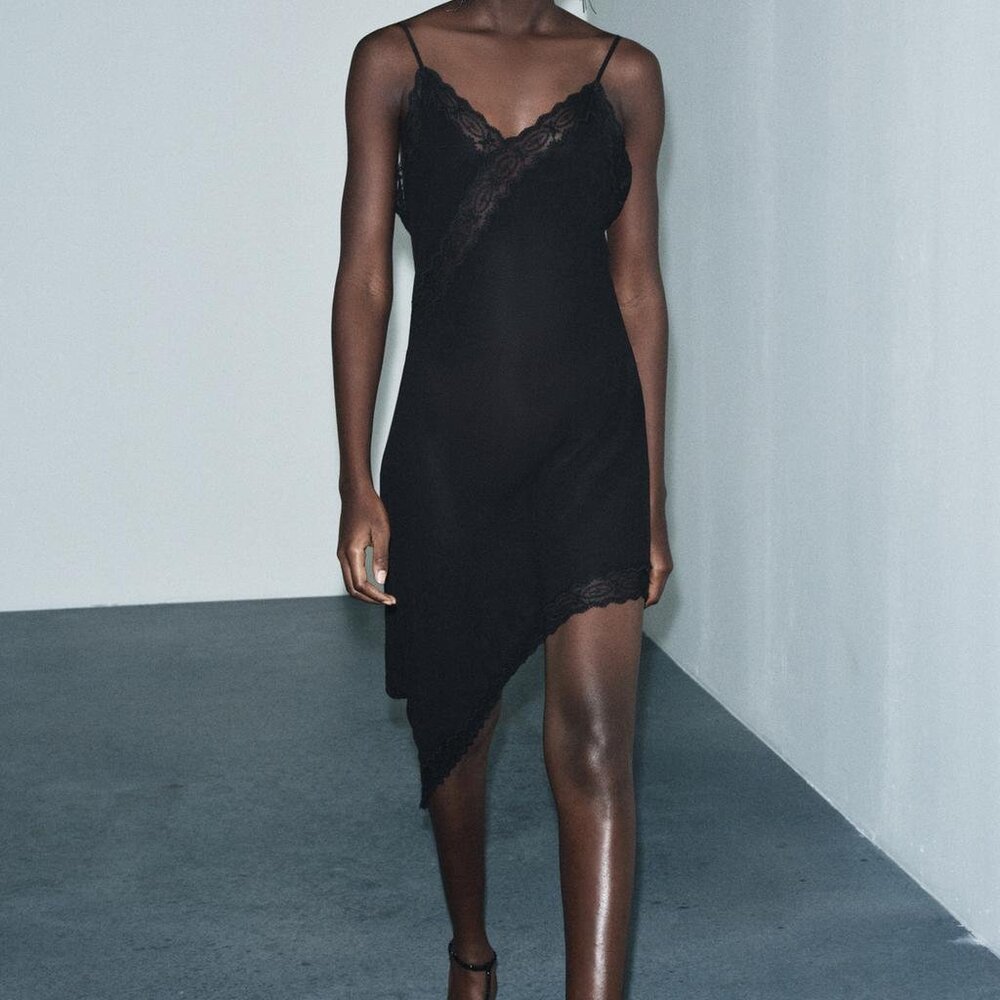 ZW Collection Asymmetric Slip Dress